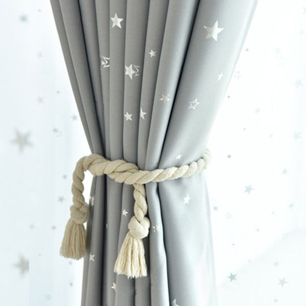 

shiny stars bedroom living room blue / pink blackout curtains custom