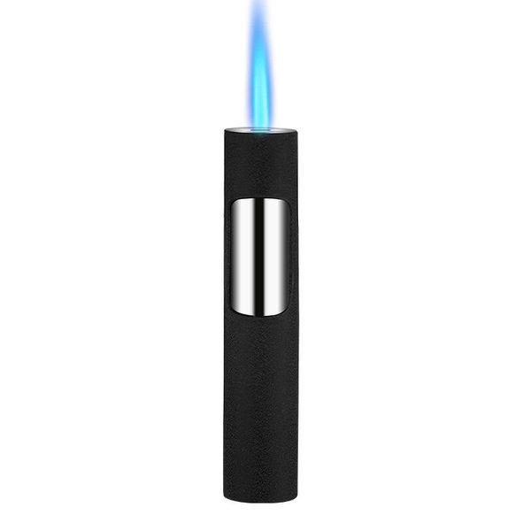 

Хорошее качество сигареты факел зажигалка Два Side Пресс зажигания бутан Jet зажигалка Надувной Личность ветрозащитный прикуривателя