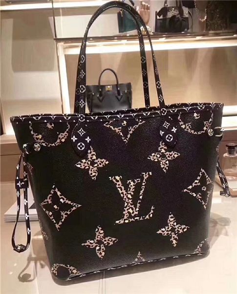 

2019 new ale l letter neverfull leather handbag brown old flower pink bag printing pur e women fa hion bag girl hopping bag