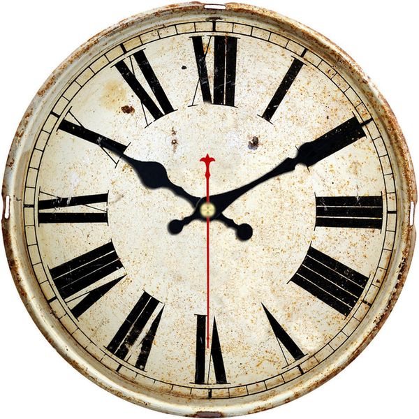 

rihe roman numerals silent art large wooden wall clock, wall watch for home decor study, no ticking sound, creative decor