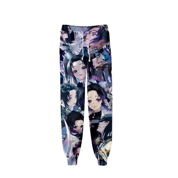 

demon slayer: kimetsu no yaiba cartoon anime 3d pant cartoon trouser men sweatpant japan jogger harajuku streetwear 2020, Black