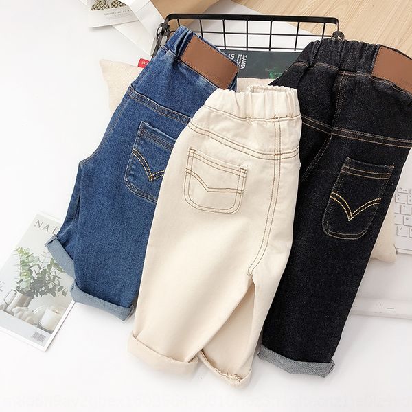 

an'anma women's clothing jeans wear children's autumn clothing 2019 babies' loose jeans all-match children's long p, Blue