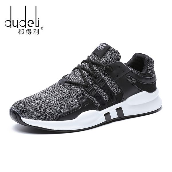 

dudeli men's running shoes 2017 exercise sneakers breathable brand outdoor comfort size 39-48 sport shoes zapatos para correr