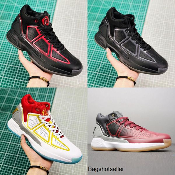 

мужчины 2020 d rose 10 10s дети баскетбол обувь кроссовки derrick rose x mvp отказов браун высокие сапоги кроссовки обувь, Black