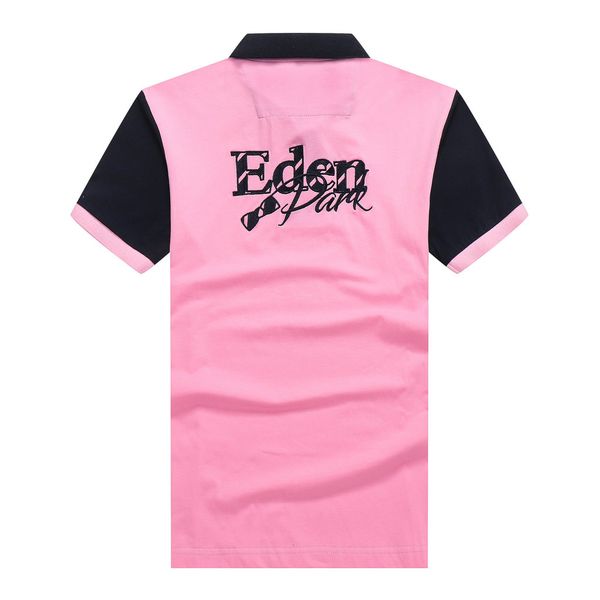 

france brand summer eden park embroidery polo shirt men short sleeve casual men shirts customs fit polo homme camisetas cotton tees polos, White;black