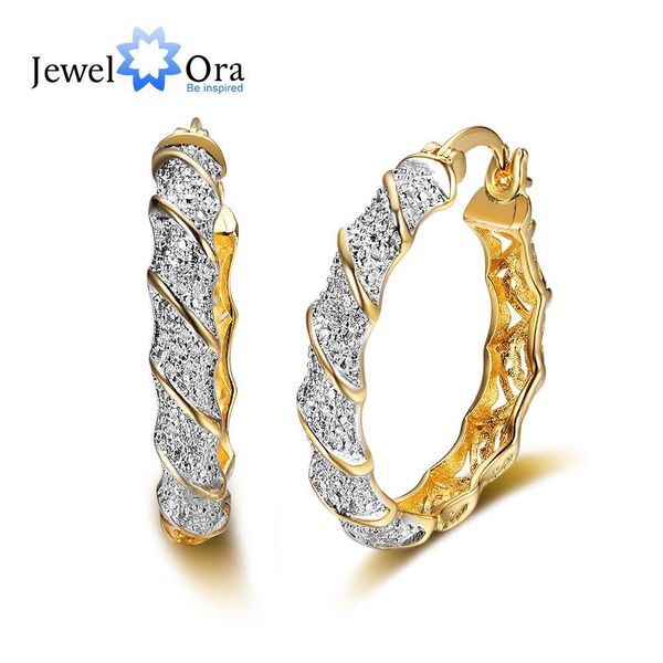 

classic gold plated zircon luxurious hoop earrings for women european style trendy party accessories ( ea101789) 17401, Golden;silver