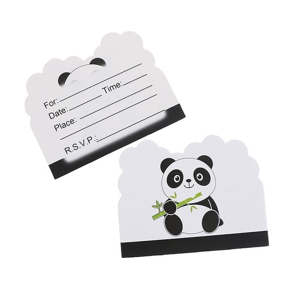 

10pcs panda theme invitations cards kids birthday wedding party invitations