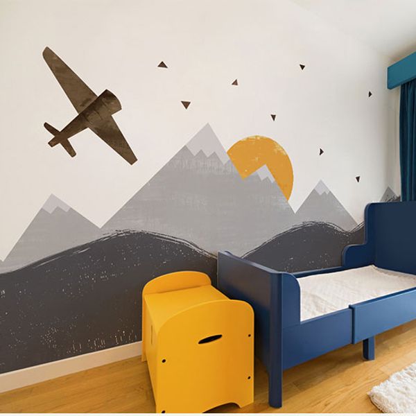 

bacaz mountain airplane 3d cartoon wallpaper 3d wall p murals for child baby room large papel mural wall mural stickers