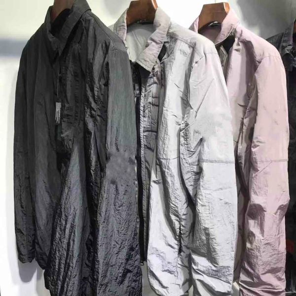 

autumn united states fashion leisure mens jackets windproof thermochromic section thin section imported metal nylon asian size coat for male, Black;brown