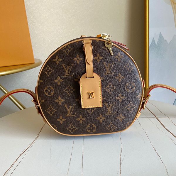 

m52294 classic women's one-shoulder bag high-end custom quality apple bag fashion style gold metal accessories with non-detachable long