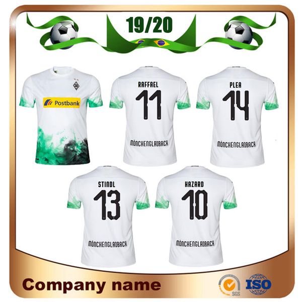

19/20 borussia mönchengladbach soccer jerseys 2019 home hazard ginter soccer shirt raffael plea elvedi zakaria football uniform sales, Black;yellow
