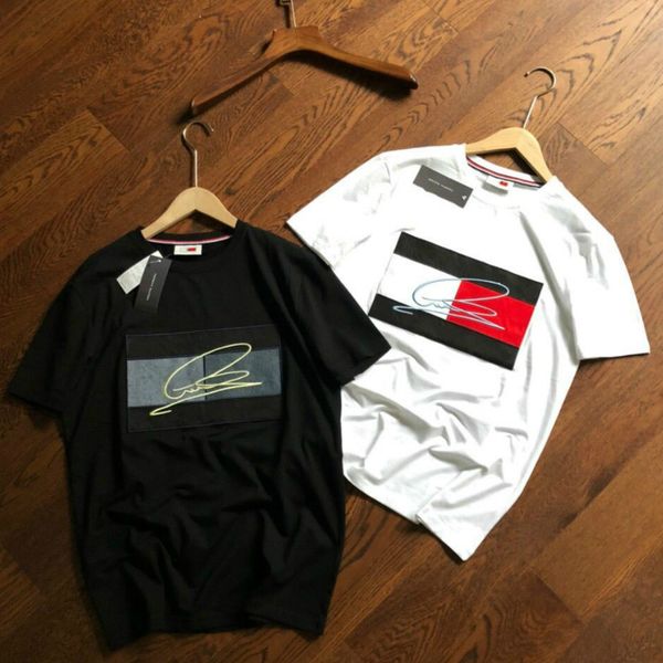 

tommy hilfiger дизайнер мужской 2020 новая мода т рубашка высокое качество дышащий самых продаваемых роскошных женщин футболка летние удобны, White;black