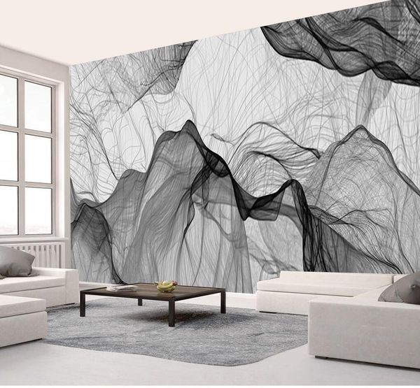 

new chinese tv background wall grey lines murals mural 3d wallpaper 3d wall papers for tv backdrop