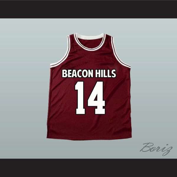 

isaac lahey 14 beacon hills basketball jersey teen wolf-1 custom any name any number shopping, Black;red