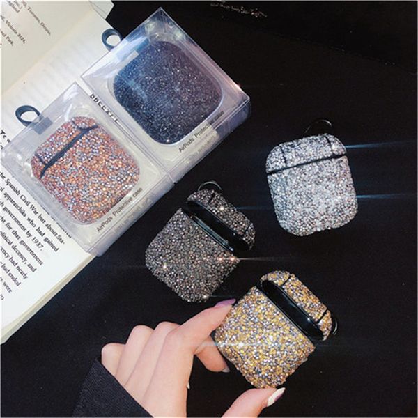 

luxury fashion diamond shining glistening bing airpods case for airpods protector for air pods airpods case wireless earbuds case