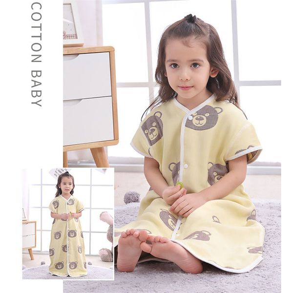 

21 styles 6 layer cotton muslin baby nightwear pajamas soft children nightgown sleepsack cotton kids sleepwear baby sleeping bag, Blue;red