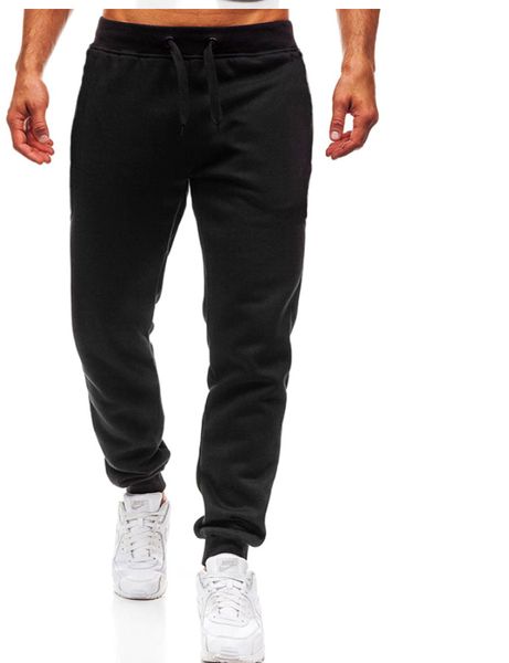 

trousers quality jogger pants men high bodybuilding pants clothing runners gyms brand fitness autumn britches for sweat iabim, Black