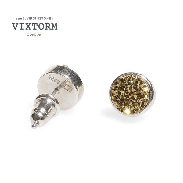 

британские vixtorm серебряные серьги натуральный кристалл кластера s925 серебро друз подарок серьги для пар, White