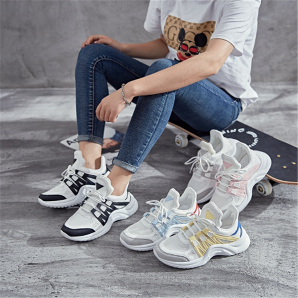

2020 new ladies casual shoes running shoes korean version, Black