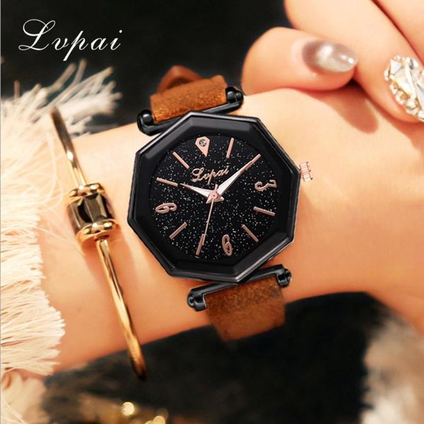 

lvpai women's luxury bracelet watches fashion women's dress fashion womens watches geneva silica analog band quartz watch, Slivery;brown
