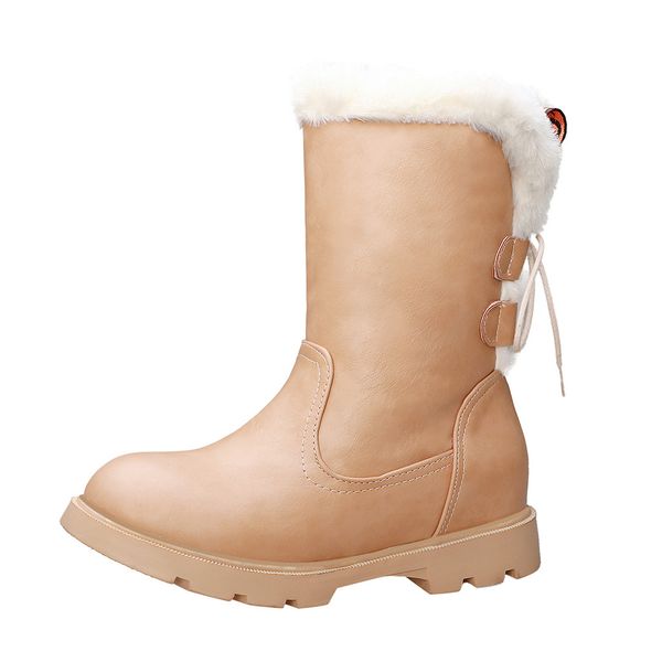 

pure color winter shoes fashion leather round toe lace-up boots flat heels vintage women motorcycle boots botas mujer footwear, Black