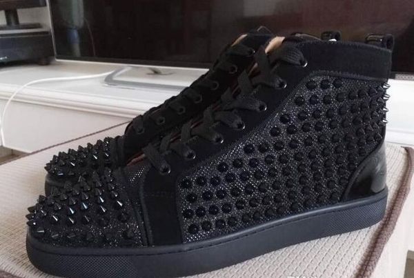 red bottom high tops