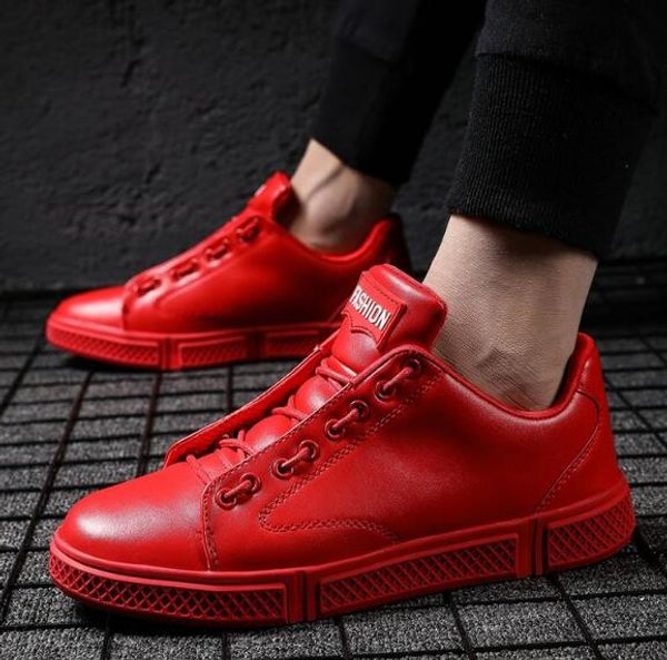 

2019 spring white shoes men shoes men's casual fashion sneakers street cool man footwear zapatos de hombre, Black