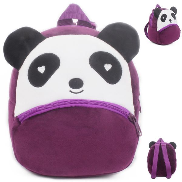 

plush cartoon animal backpack cute cat dog panda school bag baby children double shoulder bag for kindergarten girl boy