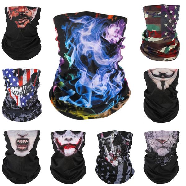 

hhfjz women magic mask magic mask sun protection camouflage spots szalik komin face skull scarf men skull scarf bandanas windproof#391, Blue;black