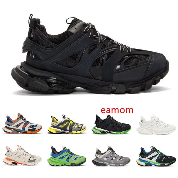 

fashion luxury designer track sneakers for men women triple black white grey outdoor casual shoes height height increasing jogging walking