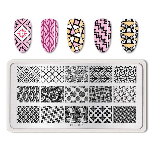 

nail штамповка пластины кружева цветок животных шаблон nail art stamp штамповка изображения шаблона плиты трафарет ногтей инструмент, White