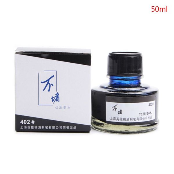 

glass bottled smooth writing fountain pen non-carbon ink refill stationery gift l41e, Black;red