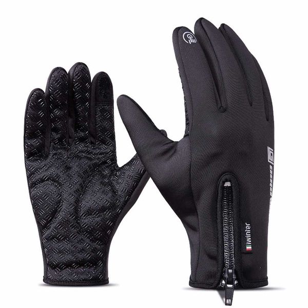 

fleece windproof winter touchscreen gloves for smartphone cold weather in various colros, Blue;gray