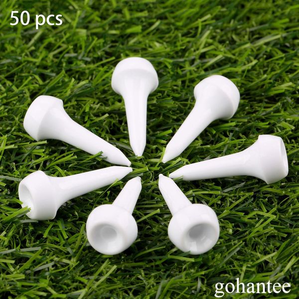 

50pcs/pack white plastic cushion golf tees durable 35mm tees mat for golfer beginner training practice golf ball hole holder uddqc