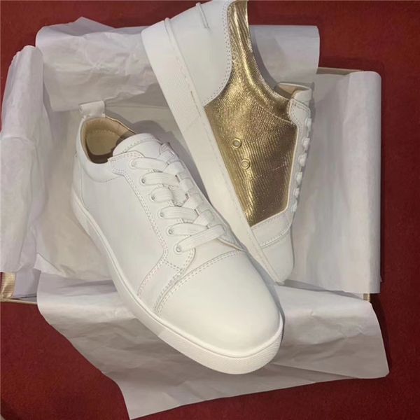 

studded designer leather c233 bottoms wedding shoes spikes flats shoes luxurys men casual party red crystal women sneakers new 35-47 sh jjgi, Brown;gray