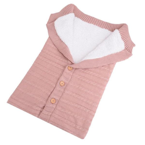 

sagace ребенка вязать крючком пеленальный wrap одеяло конверт для новорожденных infant девочек для мальчиков зимняя свитер кнопка спальный м