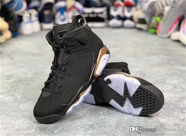 

new released air authentic 6 dmp 6s black metallic gold 23 retro ct4954-007 basketball shoes man woman sport sneakers with original box 2020