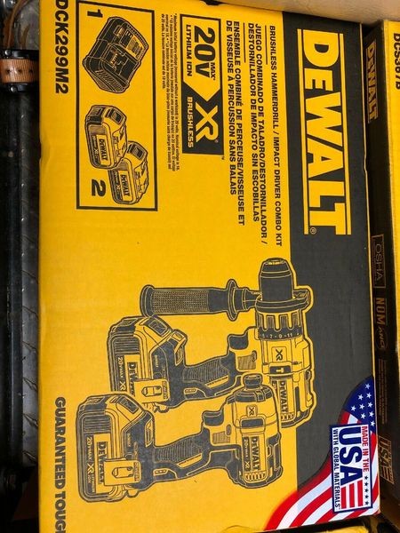 

Factory ealed 2019 dewalt dck299m2 20v 2 tool max lithium ion combo kit