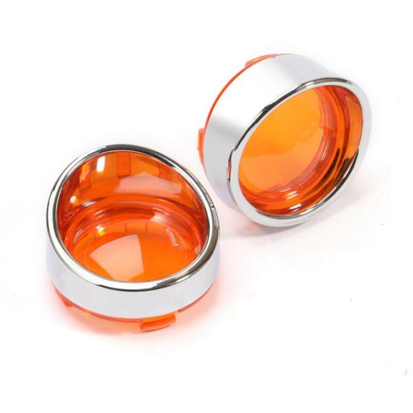 

2pcs turn signal light lens cover bezel front/rear for road king with decorative ring