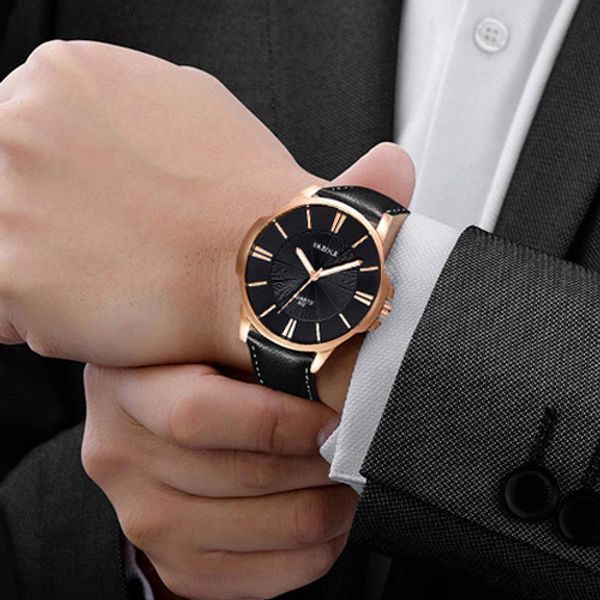 

yazole new quartz watch men watches fashion casual wristwatch male wrist watch for men clock hodinky man reloges, Slivery;brown
