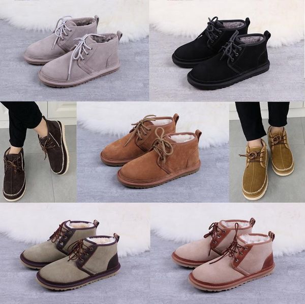 

новая женская зимняя шерсть обувь сапоги neumel замши mens серии classic ремни повседневный снег мини честнат дизайнер роскошный австралийск, Black