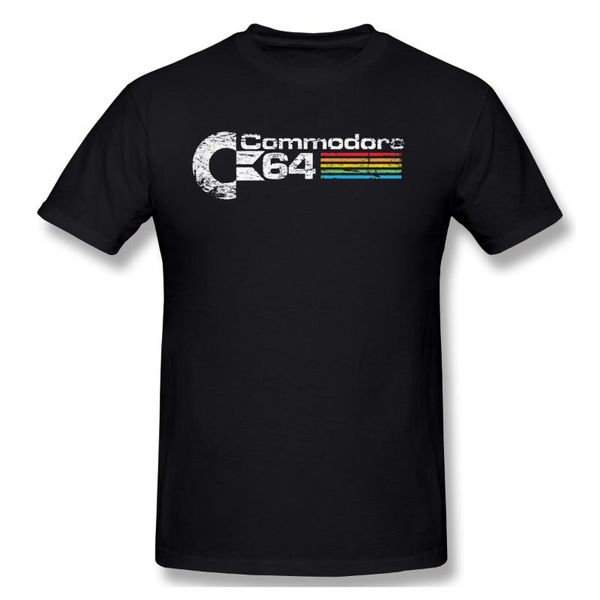 

men tshirt short round commodore funny funny retro neck tees cotton pure 64 sleeve harajuku t-shirts fvaam