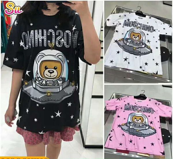 

2019 новый летний бренд дизайнер черный / белый / розовый футболка женская футболка