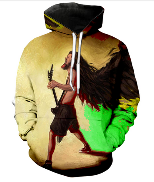 

new fashion cool sweatshirt hoodies 3d print mens womens casual bob marley fashion style streetwear long sleeve clothes rlms0130, Black