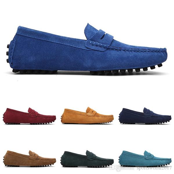 

non-brand designer loafers shoes slip-on men casual chaussures mens dress sneakers blue red black 38-47 item 48
