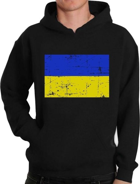

men's hoodies & sweatshirts ukraine flag vintage style retro hoodie gift idea men, Black