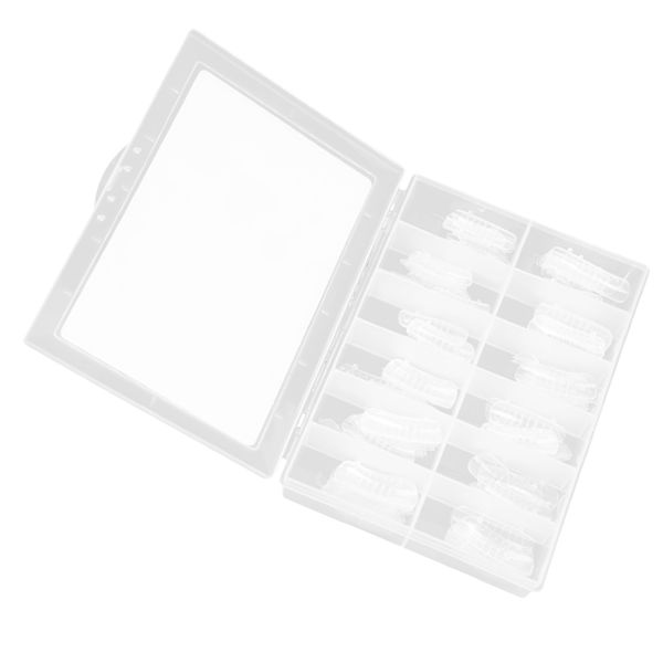 

120шт ясно ногтей формы плесень акриловый уф-гель ложные советы полное покрытие ж / масштаб