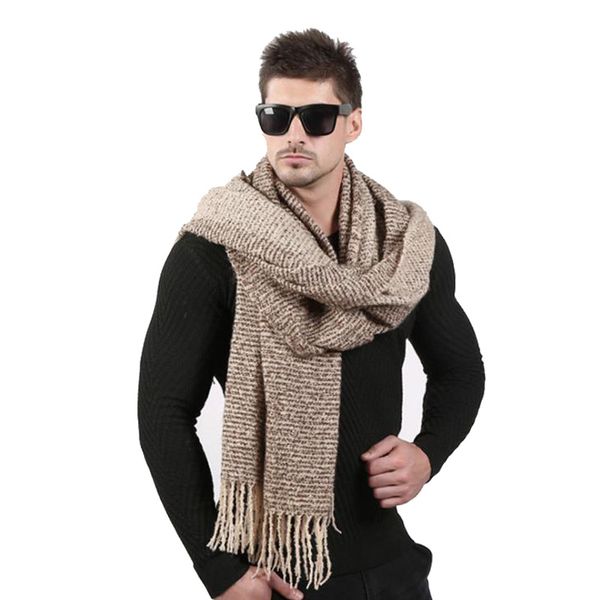 

korean version of wool scarf women, autumn and winter new super gradient color scarf college fashion fashion trend couples scarf, Blue;gray