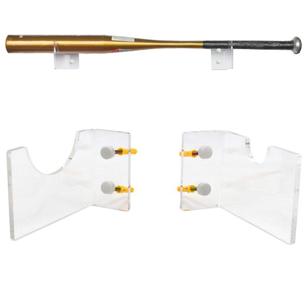 

yyst horizontal baseball bat wall mount wall holder with screws -no baseball bat