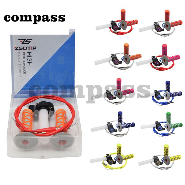 

22mm motorcycle quick twist gas throttle settle grip & throttle cable &hnadle grips for kayo apollo atv offroad